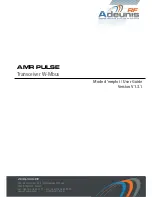 Предварительный просмотр 1 страницы Adeunis RF AMR PULSE User Manual