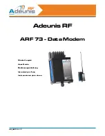 Adeunis RF ARF 73 User Manual preview