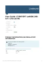 Adeunis RF COMFORT LwM2M User Manual preview