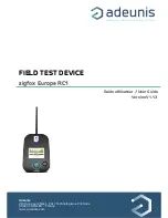 Adeunis RF FIELD TEST DEVICE sigfox Europe RC1 User Manual предпросмотр