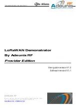 Предварительный просмотр 1 страницы Adeunis RF LoRaWAN Demonstrator User Manual