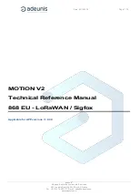 Adeunis RF MOTION V2 Technical Reference Manual preview