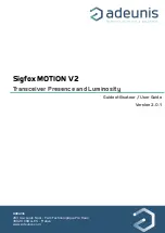 Adeunis RF Sigfox MOTION V2 User Manual предпросмотр