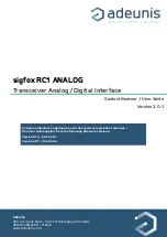 Adeunis RF sigfox RC1 ANALOG ARF8191BA User Manual preview