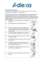 Preview for 4 page of Adexa K-411F Operating Instructions Manual