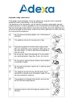 Preview for 4 page of Adexa K-606F/1380 Operating Instructions Manual