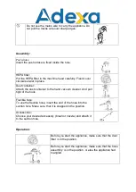 Preview for 5 page of Adexa K-606F/1380 Operating Instructions Manual