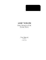 Предварительный просмотр 1 страницы ADIC FCR 250 User Manual