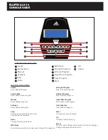 Adidas ELLIPTICAL X-16 Console Manual preview