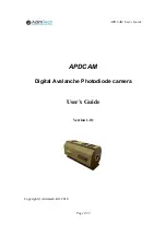 Предварительный просмотр 1 страницы Adimtech APDCAM User Manual