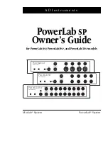 ADInstruments PowerLab/16SP Owner'S Manual предпросмотр