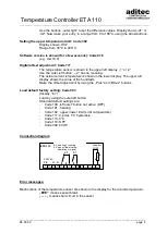 Предварительный просмотр 4 страницы aditec ETA 110 Operating Manual