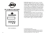 ADJ 3D Vision Encoder User Instructions preview