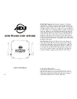 Preview for 1 page of ADJ AIRSTREAM DMX BRIDGE User Instructions