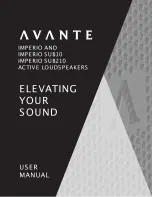 Preview for 1 page of ADJ Avante Imperio User Manual