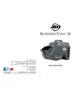 Предварительный просмотр 1 страницы ADJ BubbleTron Xl User Instructions