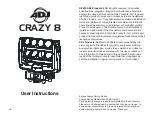 ADJ CRAZY 8 User Instructions предпросмотр