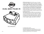 Preview for 1 page of ADJ DUAL GEM PULSE IR User Instructions