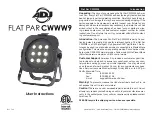 Предварительный просмотр 1 страницы ADJ Flat Par CWWW9 User Instructions