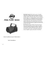 ADJ FOG FURY 1000 User Manual предпросмотр