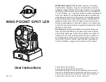 Preview for 1 page of ADJ Inno Pocket Spot LZR User Instructions