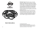 ADJ KAOS User Instructions предпросмотр