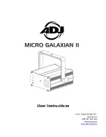 Preview for 1 page of ADJ Micro Galaxian II User Instructions