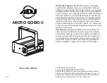 ADJ MICRO GOBO II User Instructions предпросмотр