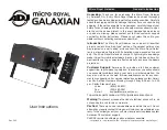 Предварительный просмотр 1 страницы ADJ Micro Royal Galaxian User Instructions