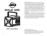 Preview for 1 page of ADJ NINJA 5RX User Instructions