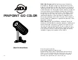 ADJ PINPOINT GO COLOR User Instructions предпросмотр