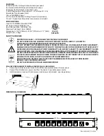 Preview for 2 page of ADJ POW-R BAR RACK USB Manual