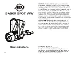 Preview for 1 page of ADJ Saber spot WW User Instructions