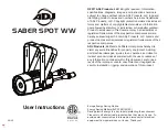 ADJ SABER SPOT WW User Instructions preview