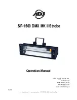 Preview for 1 page of ADJ SP-1500 Operation Manual