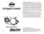 ADJ Stinger Gobo User Instructions preview