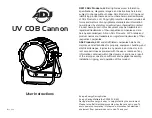 ADJ UV COB Cannon User Instructions preview