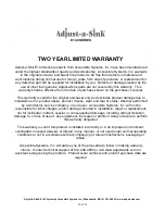 Preview for 20 page of Adjust-a-Sink E140 Series Installation Instructions Manual