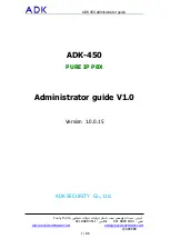 Preview for 1 page of ADK ADK-450 Administrator'S Manual