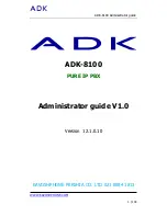 Preview for 1 page of ADK ADK-8100 Administrator'S Manual