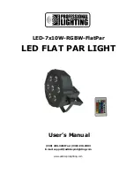 Предварительный просмотр 1 страницы Adkins LED-7x10W-RGBW-FlatPar User Manual