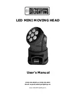 Adkins LED MINI MOVING HEAD User Manual предпросмотр