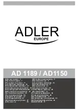 Adler Europe AD 1189 User Manual preview