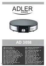 Предварительный просмотр 1 страницы Adler Europe AD 3058 User Manual