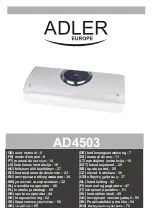 Preview for 1 page of Adler Europe AD4503 User Manual