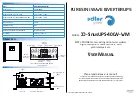 Preview for 1 page of Adler Power CO-SinusUPS-400W-WM User Manual