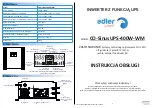 Предварительный просмотр 3 страницы Adler Power CO-SinusUPS-400W-WM User Manual