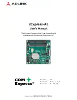 Предварительный просмотр 1 страницы ADLINK Technology cExpress-AL User Manual