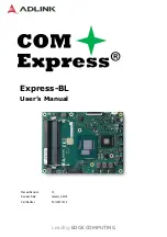 ADLINK Technology COM Express Express-BL User Manual preview