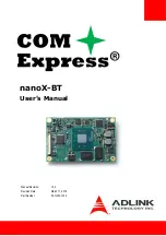 ADLINK Technology Com Express nanoX-BT User Manual preview